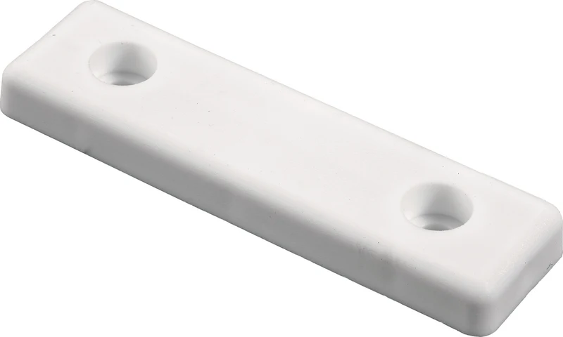 HETTICH Möbelgleiter weiß aus Kunststoff, 50 x 14 x 5 mm, 2 Stück im Polybeutel