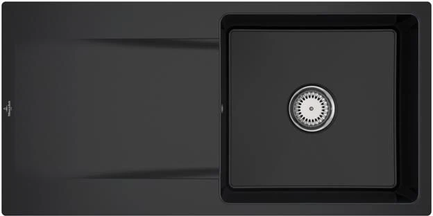 VILLEROY & BOCH SP Siluet 60 flat 980x490mm TitanCeram Ebony cplus