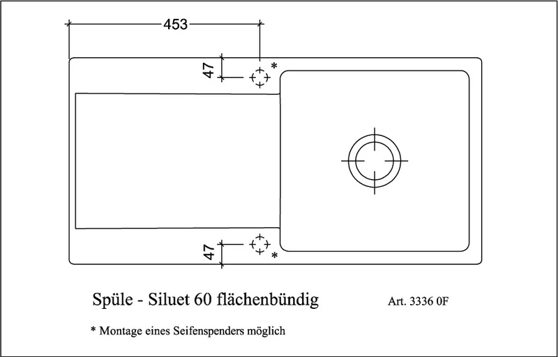 VILLEROY & BOCH SP Siluet 60 flat 980x490mm TitanCeram Ebony cplus