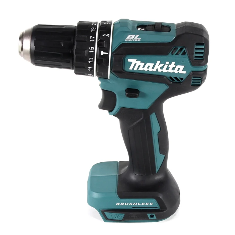 Makita DHP 485 RT1J 18 V Li-Ion Akku Schlagbohrschrauber im Makpac + 1 x 5,0 Ah Akku + Ladegerät