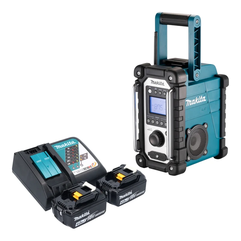Makita DMR 116 RM Akku Baustellenradio 14,4 - 18 V AM FM AUX + 2x Akku 4,0 Ah + Ladegerät