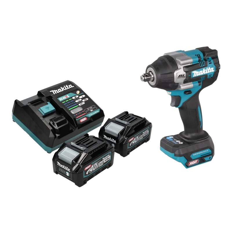 Makita TW 007 GM201 Akku Schlagschrauber 40 V max. 760 Nm 1/2'' Brushless + 2x Akku 4,0 Ah + Ladegerät