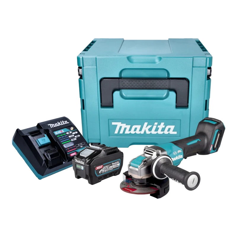 Makita GA 047 GT101 Akku Winkelschleifer 40 V max. 125 mm X-LOCK Brushless + 1x Akku 5,0 Ah + Ladegerät + Makpac