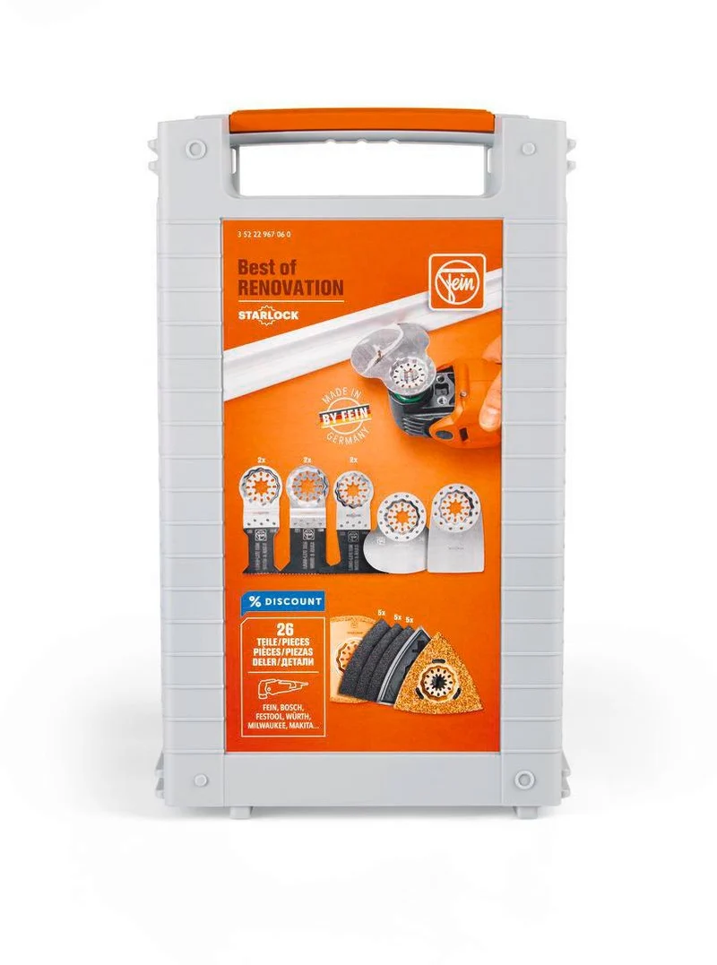 FEIN Schleif- und Sägeblatt-Set Best Of RENOVATION 26-teilig für Multitools mit Starlock-Aufnahme