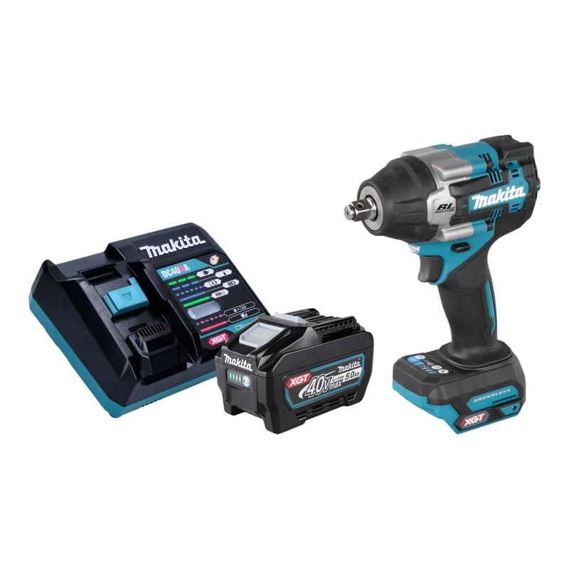 Makita TW 007 GT101 Akku Schlagschrauber 40 V max. 760 Nm 1/2'' Brushless + 1x Akku 5,0 Ah + Ladegerät