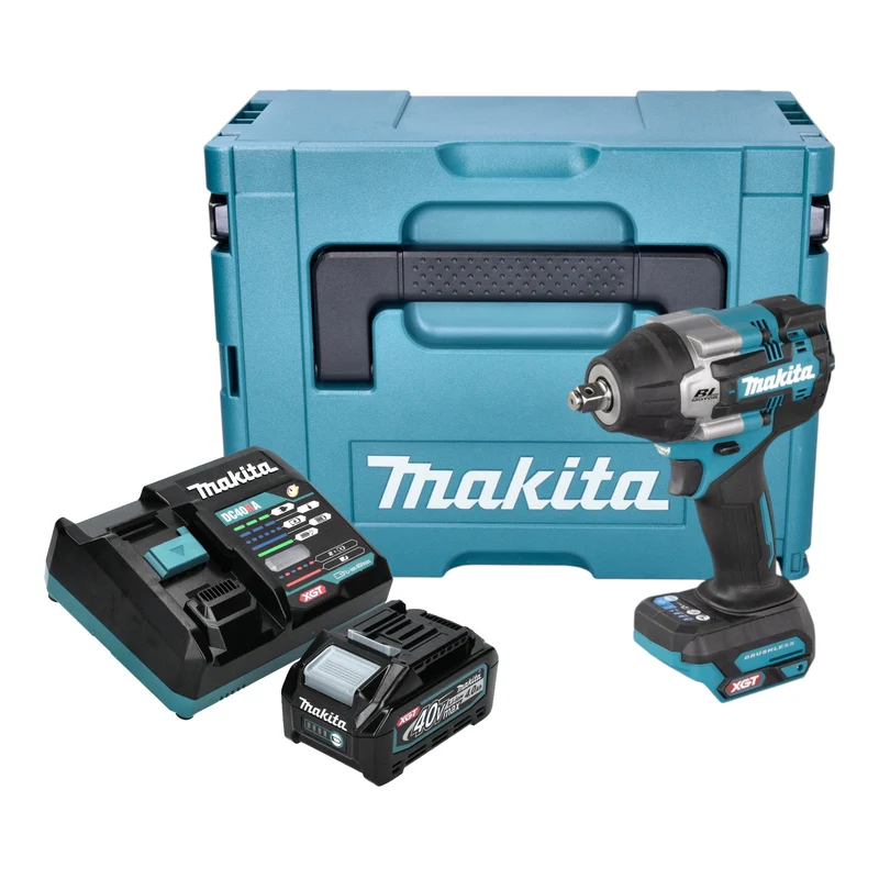 Makita TW 007 GM101 Akku Schlagschrauber 40 V max. 760 Nm 1/2'' Brushless + 1x Akku 4,0 Ah + Ladegerät + Makpac