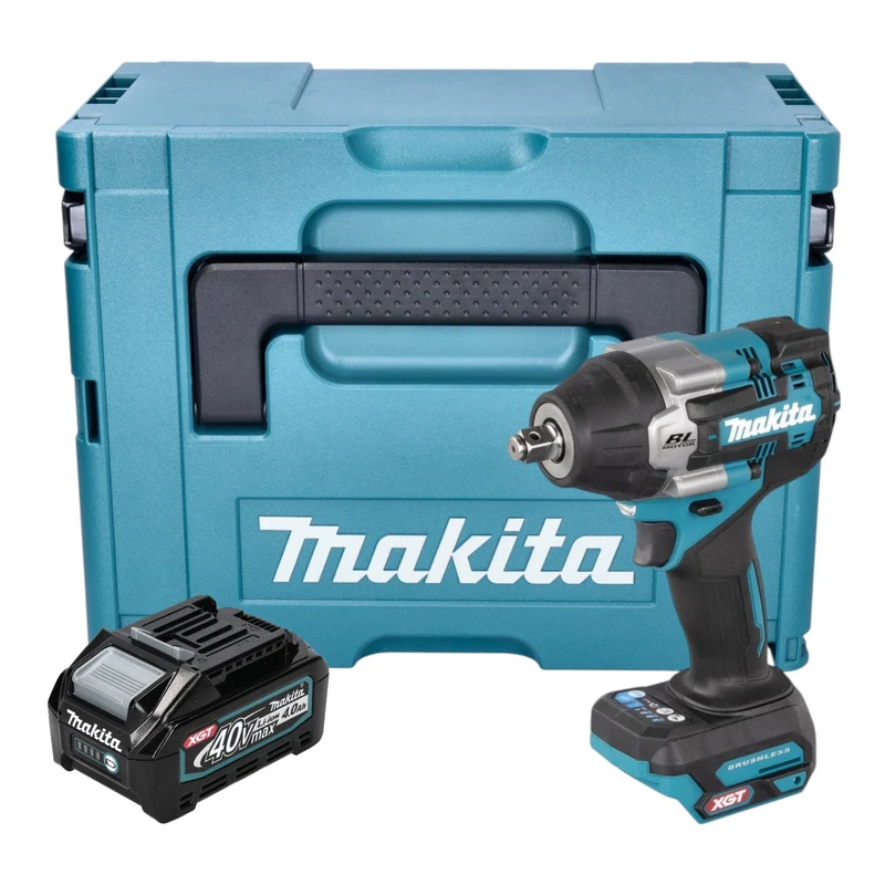 Makita TW 007 GM101 Akku Schlagschrauber 40 V max. 760 Nm 1/2'' Brushless + 1x Akku 4,0 Ah + Makpac - ohne Ladegerät