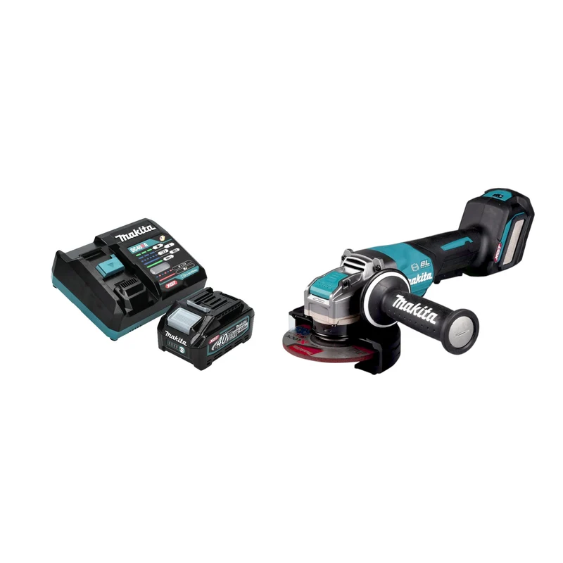 Makita GA 044 GM101 Akku Winkelschleifer 40 V max. 125 mm X-LOCK Brushless + 1x Akku 4,0 Ah + Ladegerät