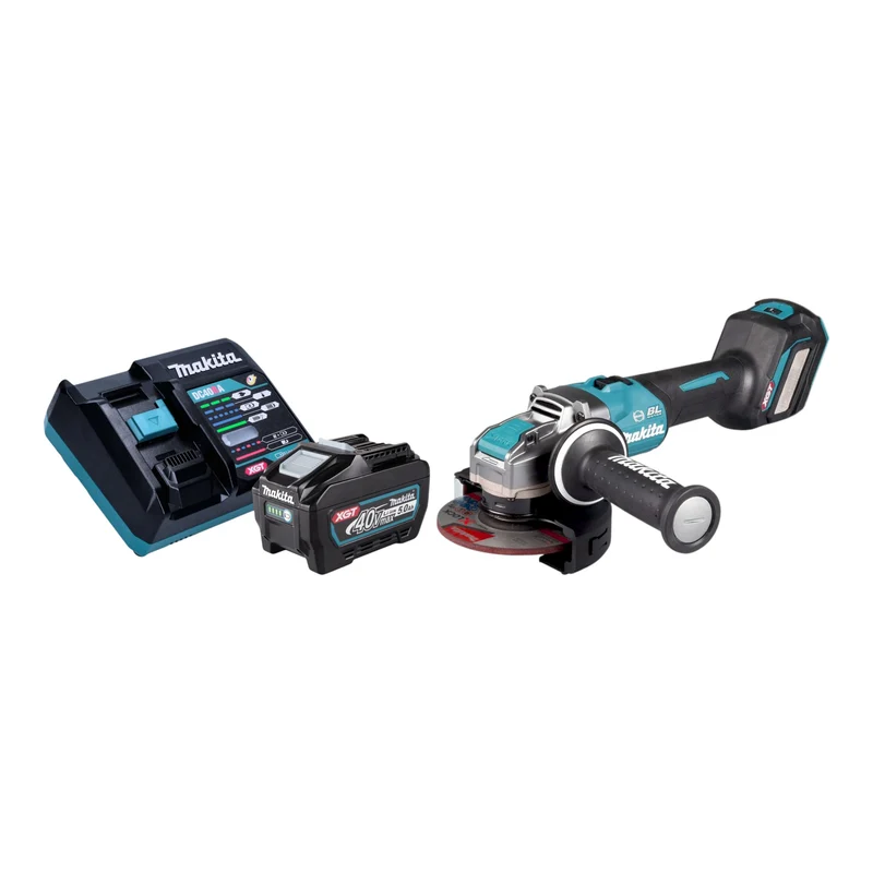 Makita GA 041 GT101 Akku Winkelschleifer 40 V max. 125 mm X-LOCK Brushless + 1x Akku 5,0 Ah + Ladegerät
