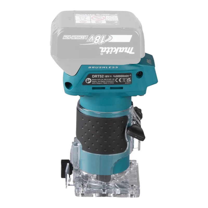 Makita DRT 52 RM Akku Kantenfräse 18 V 6 mm Brushless + 2x Akku 4,0 Ah + Ladegerät