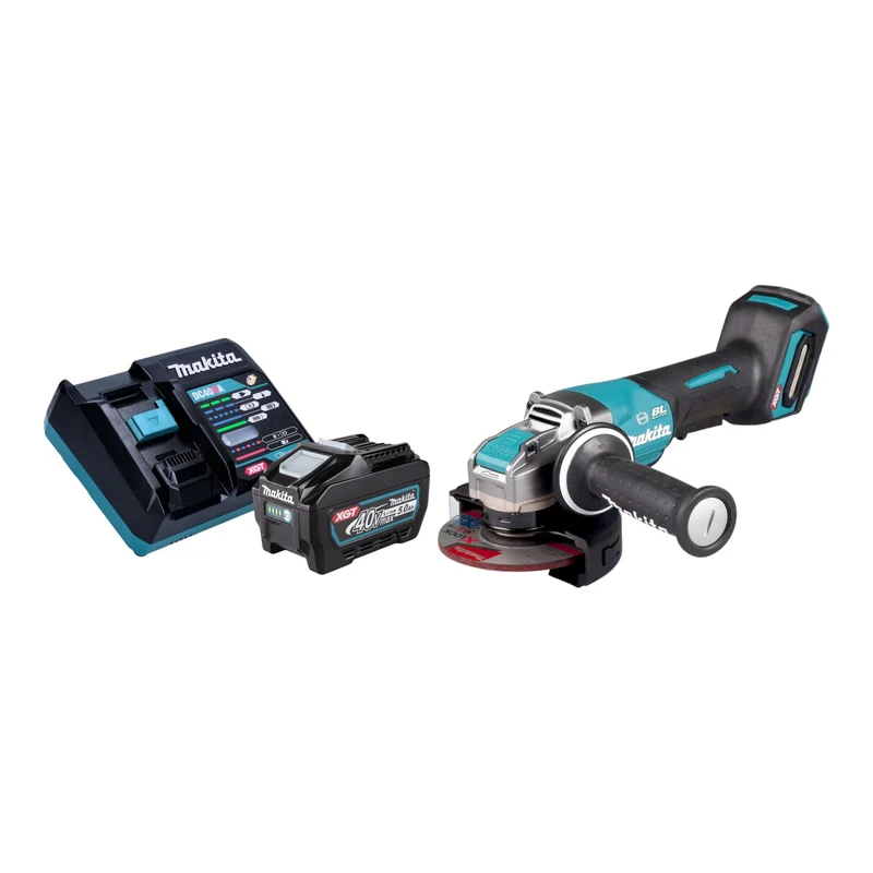 Makita GA 047 GT101 Akku Winkelschleifer 40 V max. 125 mm X-LOCK Brushless + 1x Akku 5,0 Ah + Ladegerät