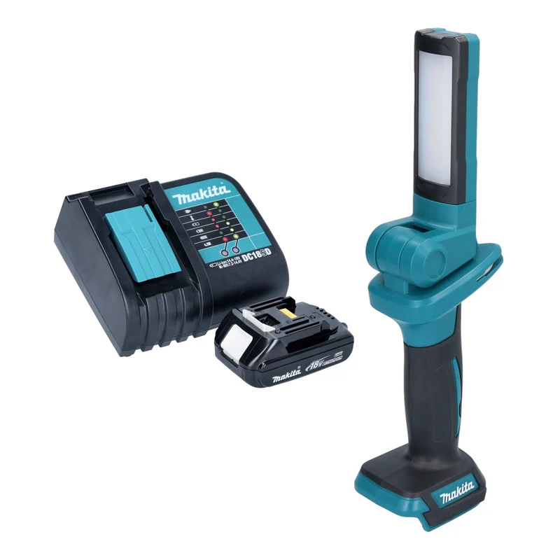 Makita DML 816 SY1 Akku Arbeitsleuchte 18 V 100 - 500 lm LED + 1x Akku 1,5 Ah + Ladegerät