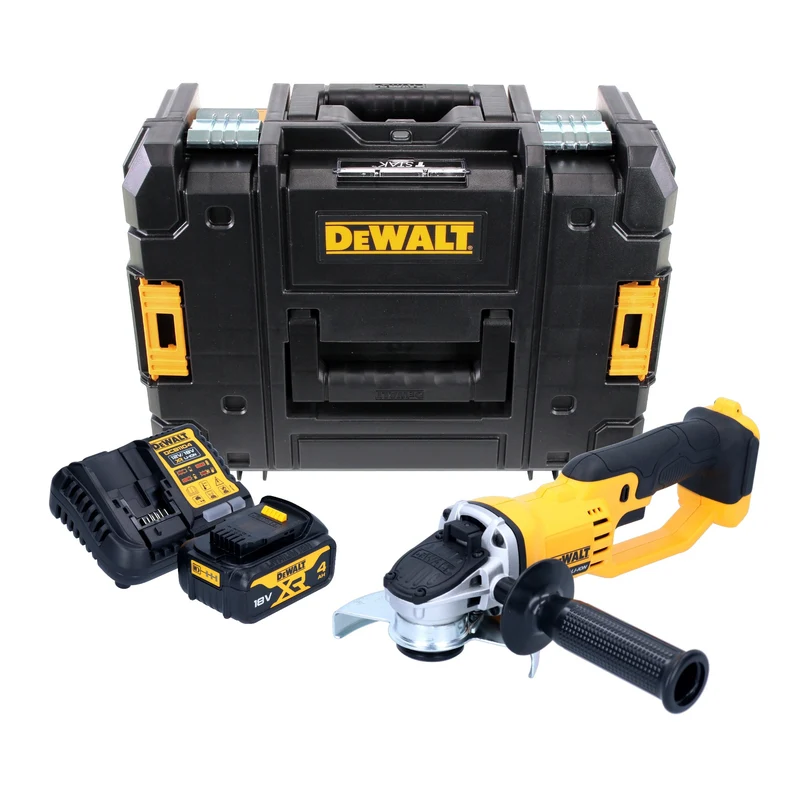 DeWalt DCG 412 M1T Akku Winkelschleifer 18 V 125 mm + 1x Akku 4,0 Ah + Ladegerät + TSTAK