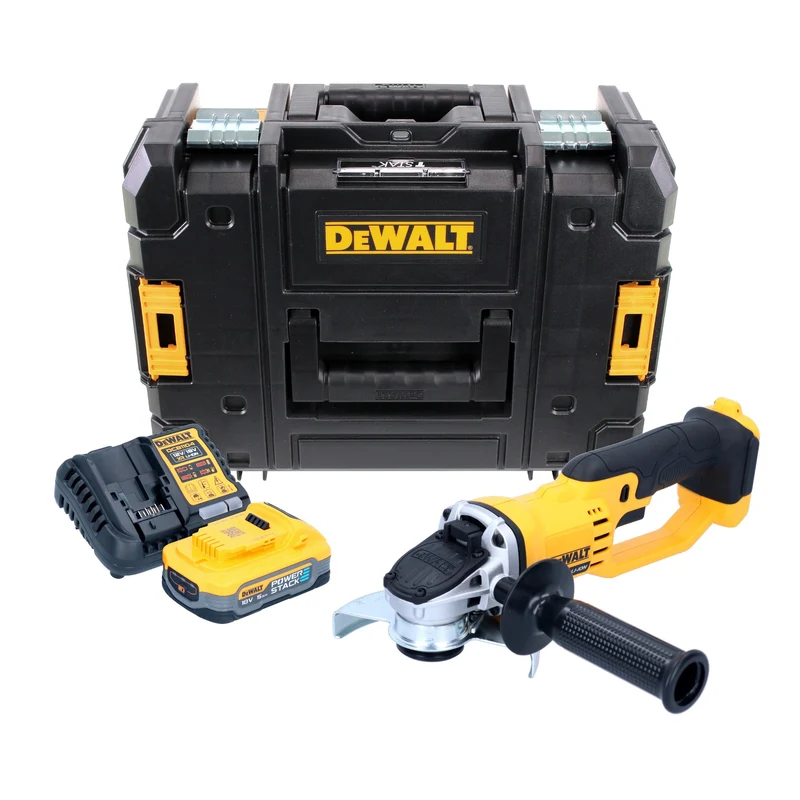 DeWalt DCG 412 H1T Akku Winkelschleifer 18 V 125 mm + 1x Powerstack Akku 5,0 Ah + Ladegerät + TSTAK