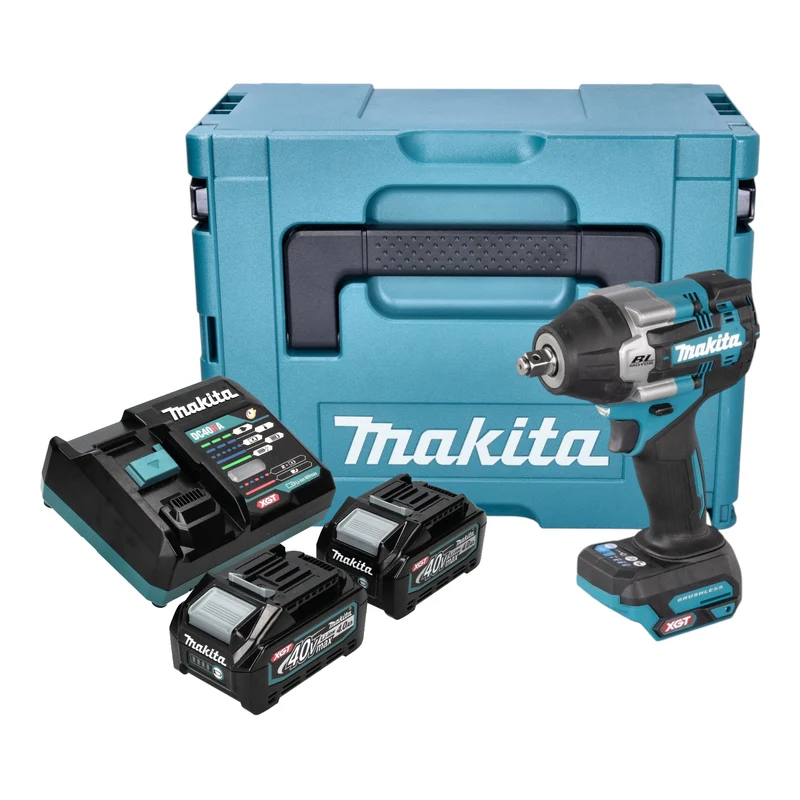 Makita TW 007 GM201 Akku Schlagschrauber 40 V max. 760 Nm 1/2'' Brushless + 2x Akku 4,0 Ah + Ladegerät + Makpac