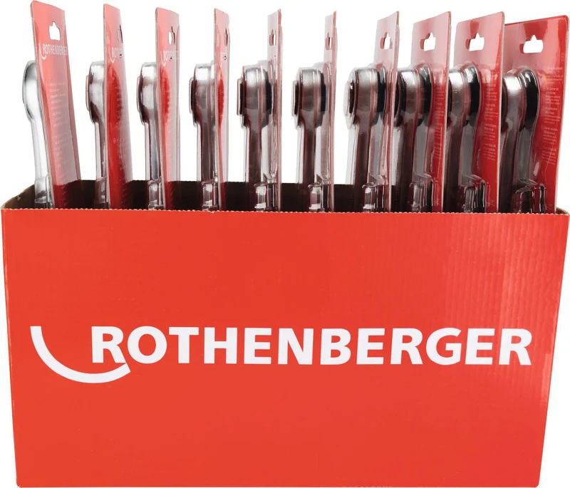 ROTHENBERGER Stufenschlüsselset 3/8-1/2-3/4-1 Zoll Antriebsvierkant 1/2 Zoll mit Ratsche