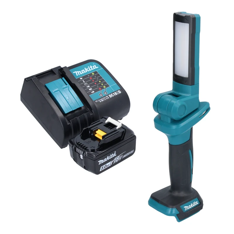 Makita DML 816 ST1 Akku Arbeitsleuchte 18 V 100 - 500 lm LED + 1x Akku 5,0 Ah + Ladegerät