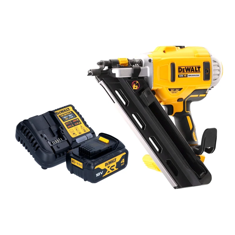DeWalt DCN 692 M1 Akku Streifennagler 18 V 50 - 90 mm Brushless + 1x Akku 4,0 Ah + Ladegerät