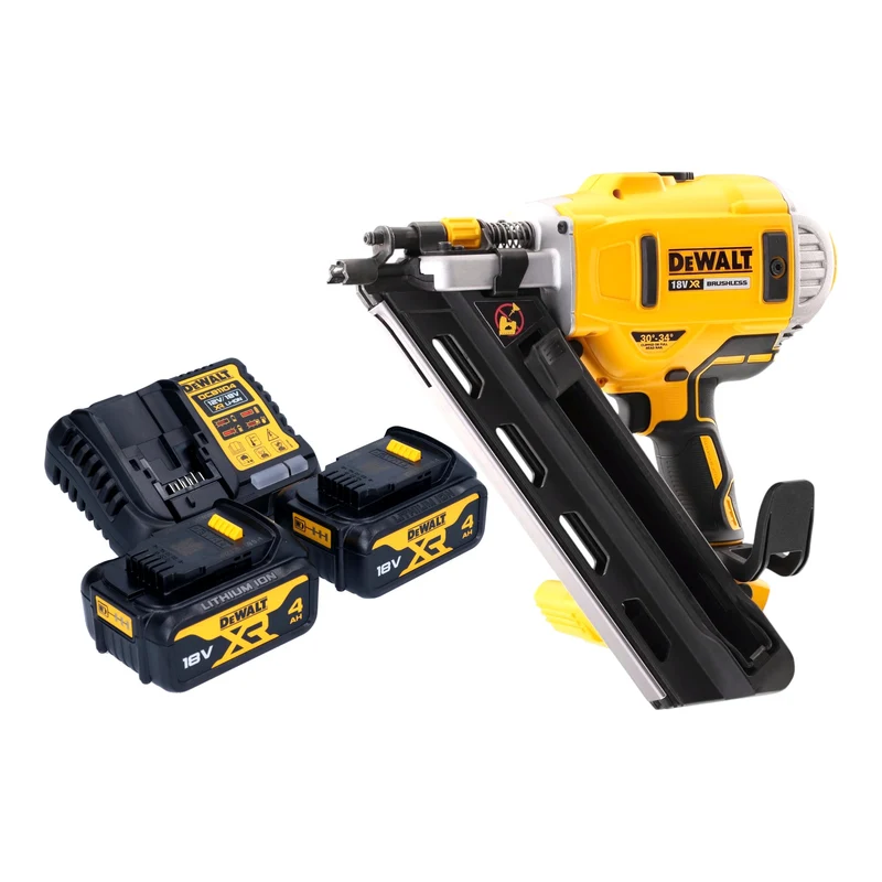 DeWalt DCN 692 M2 Akku Streifennagler 18 V 50 - 90 mm Brushless + 2x Akku 4,0 Ah + Ladegerät