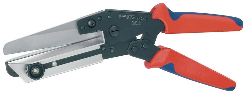 KNIPEX Kunststoffschere für Kabelkanäle bis 4 mm – Kniehebelübersetzung, 275 mm