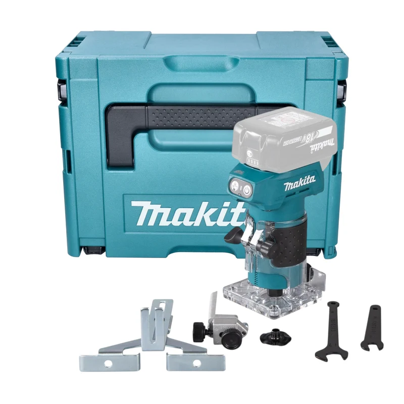 Makita DRT 52 ZJ Akku Kantenfräse 18 V 6 mm Brushless + Makpac - ohne Akku, ohne Ladegerät