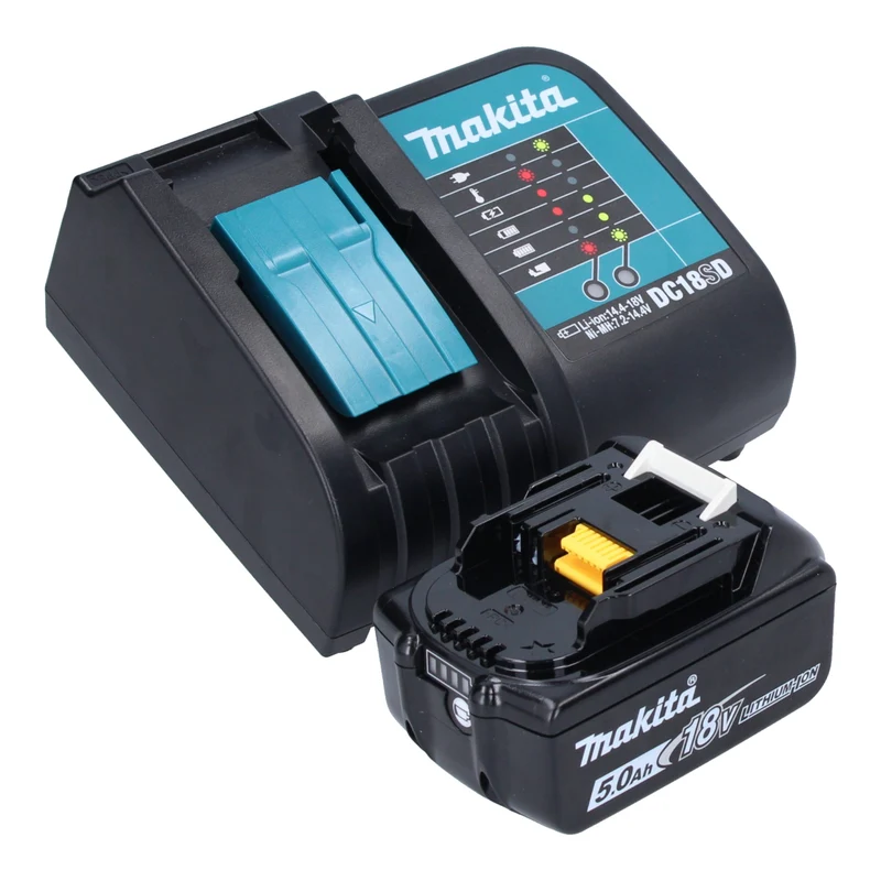Makita DRT 52 ST1 Akku Kantenfräse 18 V 6 mm Brushless + 1x Akku 5,0 Ah + Ladegerät