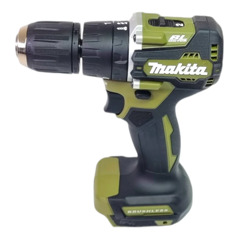 Makita DHP 487 STO Akku Schlagbohrschrauber 18 V 40 Nm Brushless Olive Outdoor Adventure Serie + 2x Akku 5,0 Ah + Ladegerät