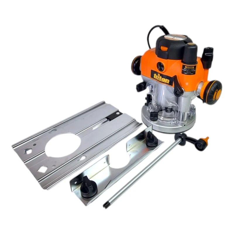Triton TRA001 Präzisions Oberfräse 2400 W 0 - 68 mm mit Doppelfunktion ( 330165 ) + Anschlag