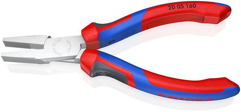 KNIPEX Flachzange DIN ISO 5745 160 mm verchromt mit Comfort-Griff – Präzise Greifzange