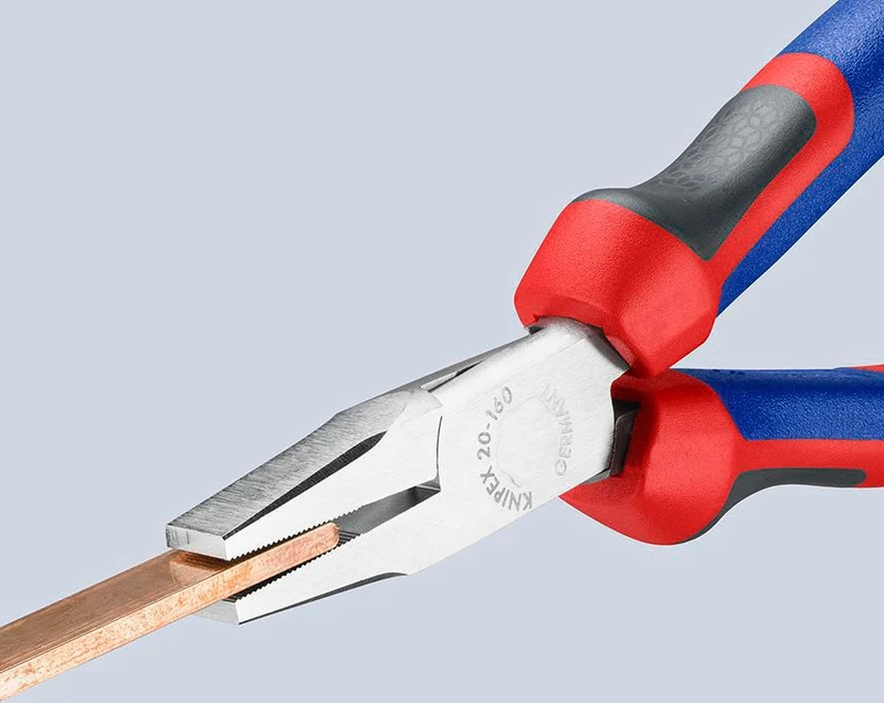 KNIPEX Flachzange DIN ISO 5745 160 mm verchromt mit Comfort-Griff – Präzise Greifzange