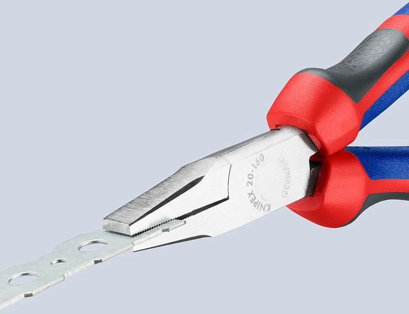 KNIPEX Flachzange DIN ISO 5745 160 mm verchromt mit Comfort-Griff – Präzise Greifzange