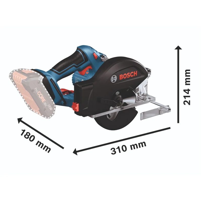 Bosch GKM 18V-50 Professional Akku Metall Handkreissäge 18 V 136 mm Brushless + 1x Akku 4,0 Ah + Ladegerät + L-Boxx