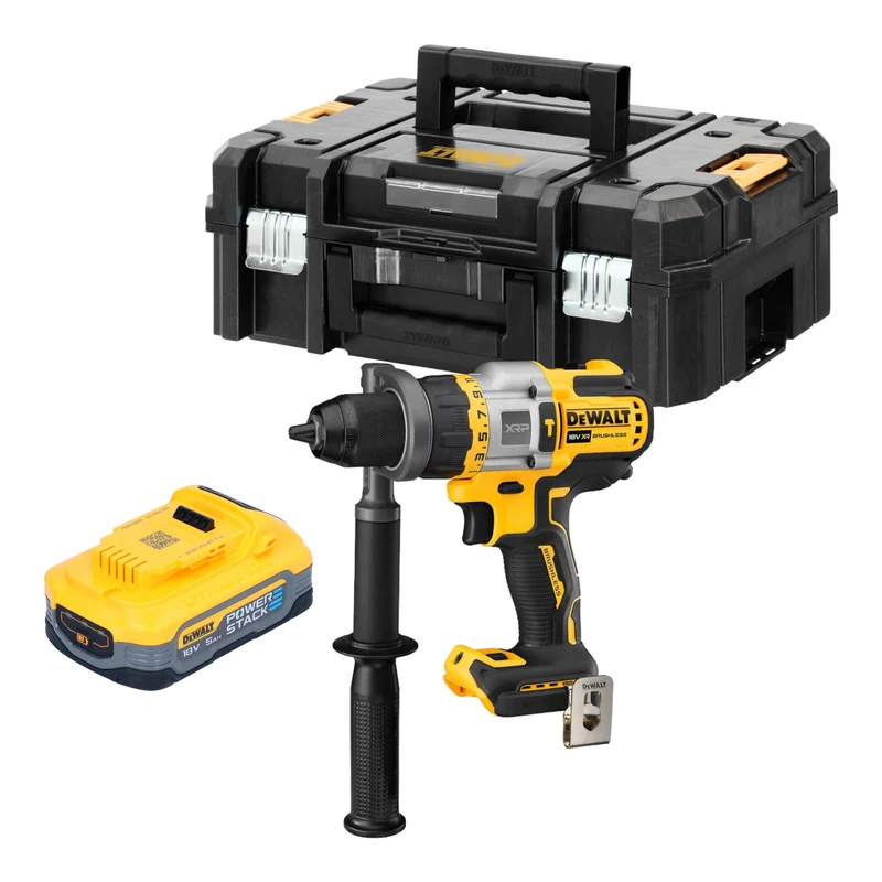 DeWalt DCD 999 NT Akku Schlagbohrschrauber 18 V 95 Nm Brushless + 1x Powerstack Akku 5,0 Ah + TSTAK - ohne Ladegerät