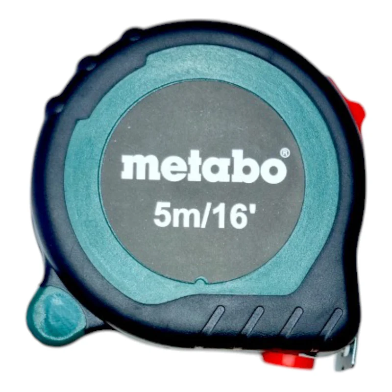Metabo Maßband 5,0 m / 16 ft ( 657050000 ) mit Gürtelhaken und Schnell-Stop-Funktion