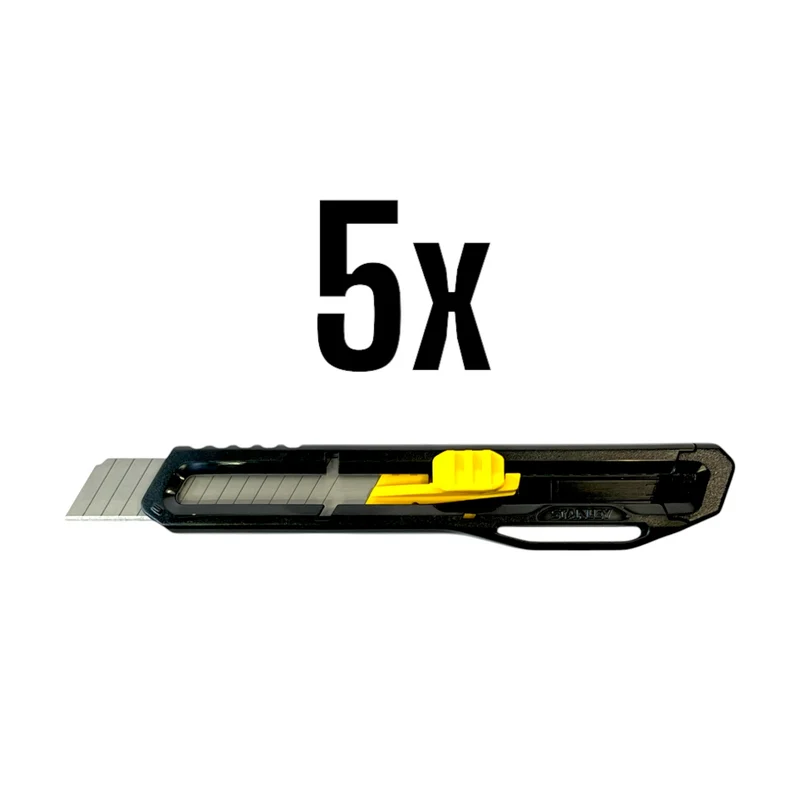 Stanley Cuttermesser Standard 5 Stk. ( 5x STHT10323-8 ) 18 mm breite mit abrechbarer Klinge