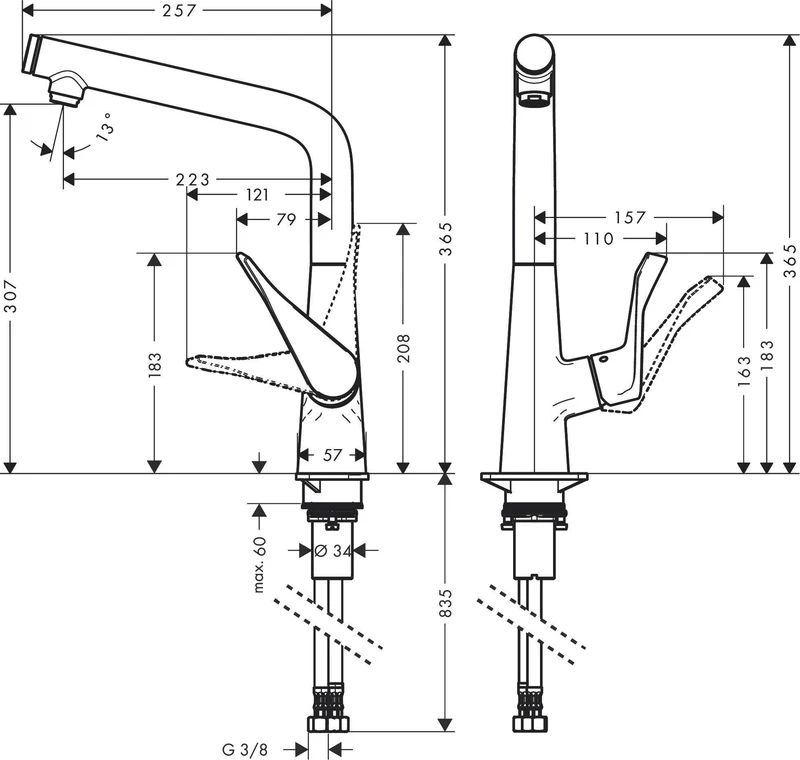 HANSGROHE Spültisch-Einhandmischer