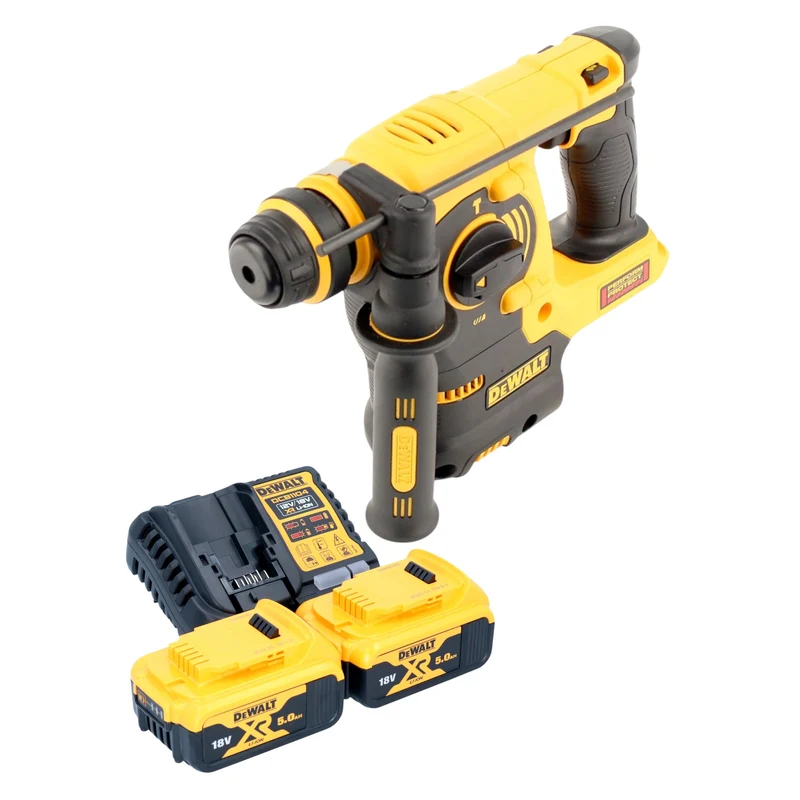 DeWalt DCH 253 P2 Akku Kombihammer 18 V 2,1 J SDS plus + 2x Akku 5,0 Ah + Ladegerät