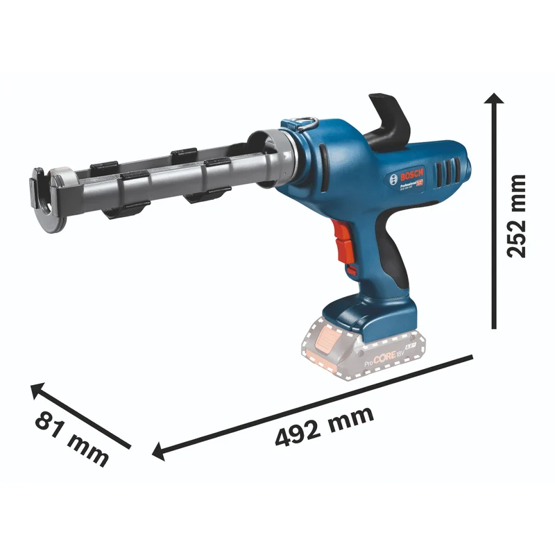 Bosch GCG 18V-310 Professional Akku Kartuschenpresse 18 V 310 ml 3,5 kN + 2x Akku 4,0 Ah + Ladegerät