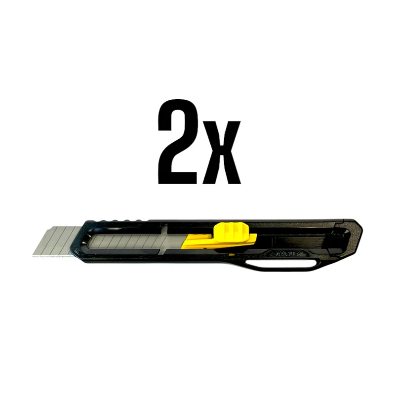 Stanley Cuttermesser Standard 2 Stk. ( 2x STHT10323-8 ) 18 mm breite mit abrechbarer Klinge