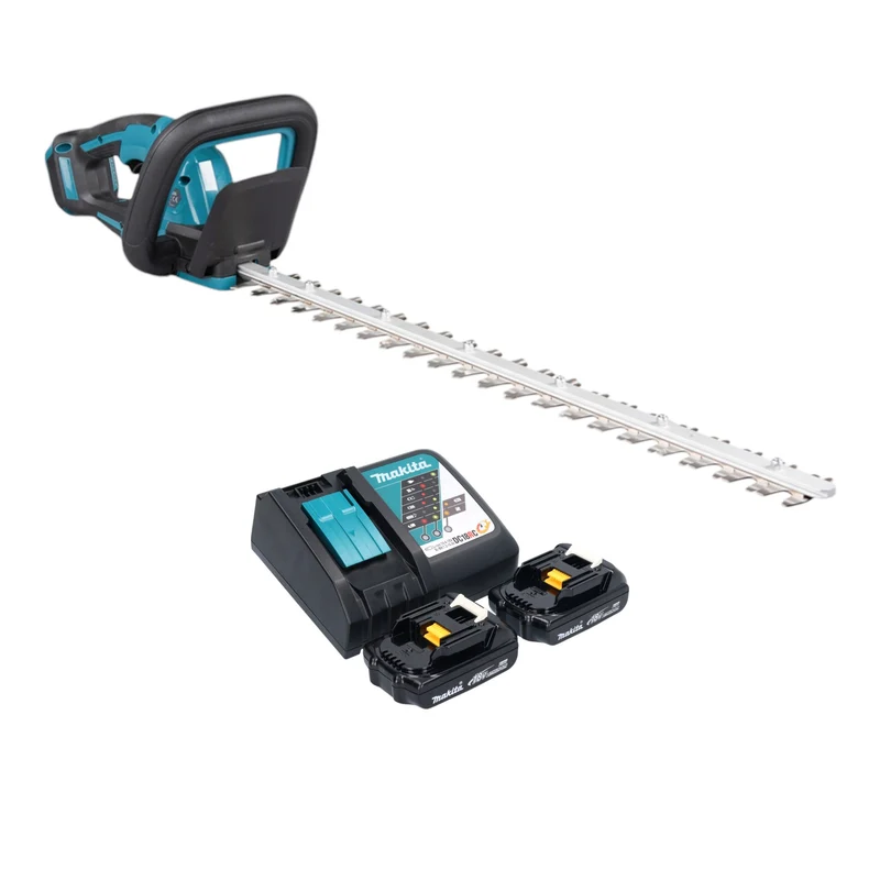 Makita DUH 606 RY2 Akku Heckenschere 18 V 600 mm Brushless + 2x Akku 1,5 Ah + Ladegerät