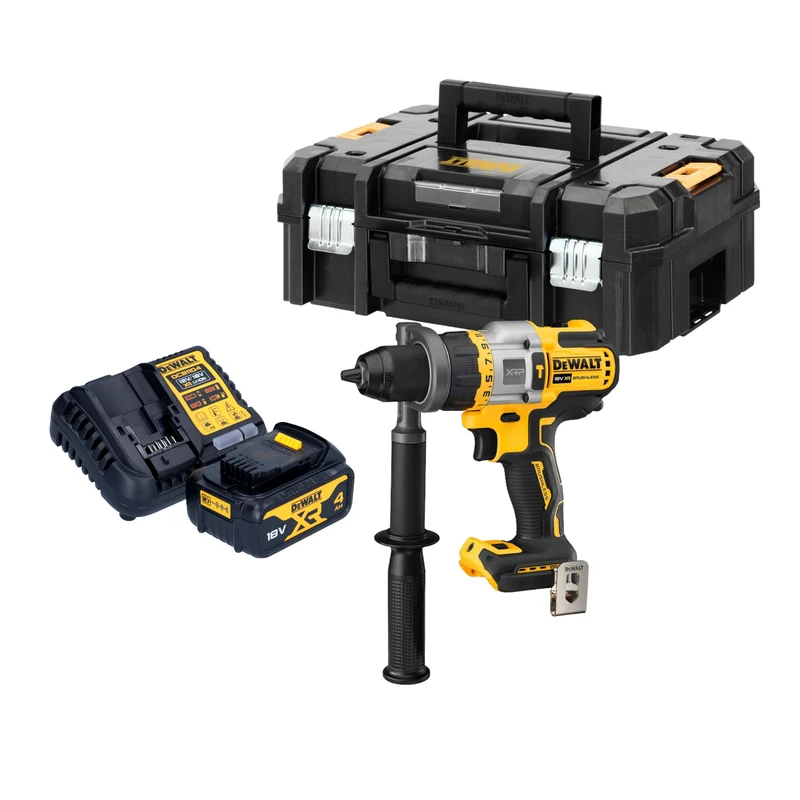 DeWalt DCD 999 M1T Akku Schlagbohrschrauber 18 V 95 Nm Brushless + 1x Akku 4,0 Ah + Ladegerät + TSTAK