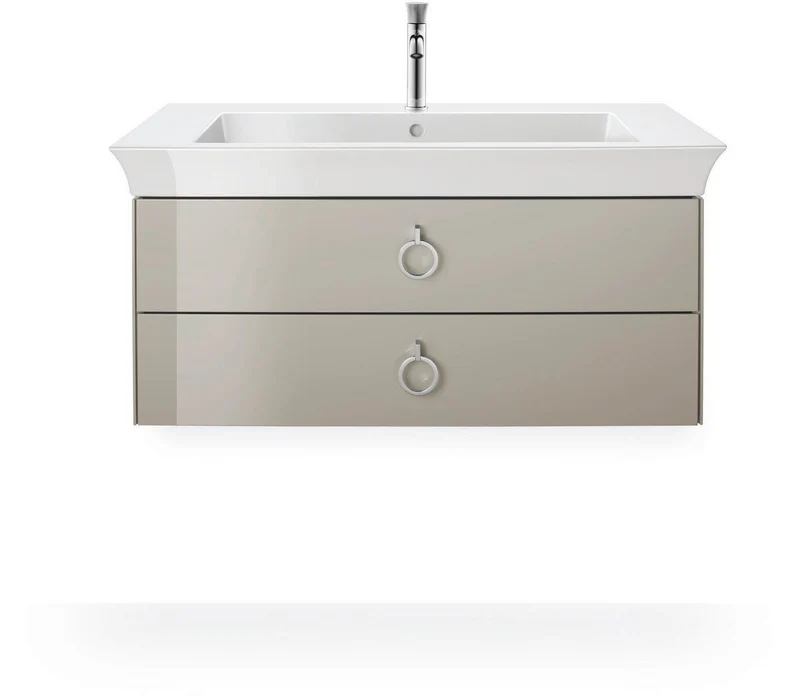 DURAVIT White Tulip Möbelwaschtisch mit Überlauf und WonderGliss