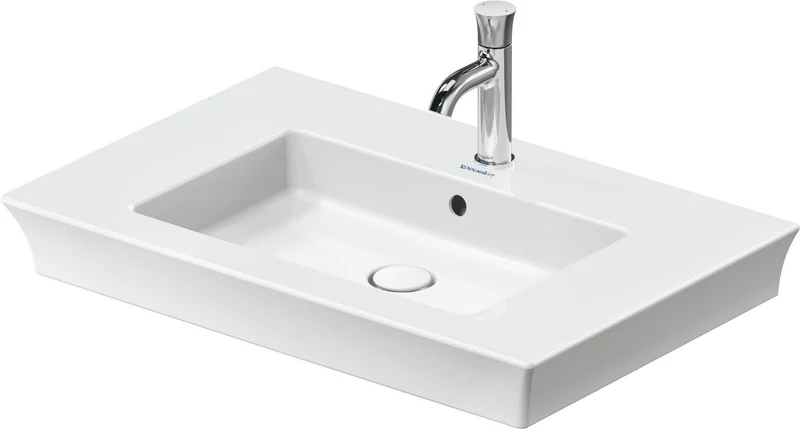 DURAVIT White Tulip Möbelwaschtisch mit Überlauf und WonderGliss