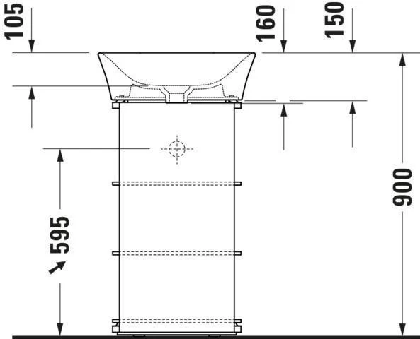 DURAVIT White Tulip Möbelwaschtisch 500 mm weiß ohne Hahnloch mit WonderGliss