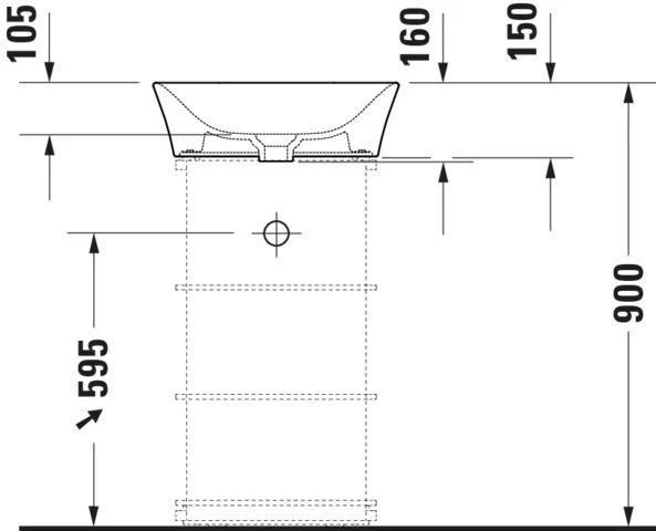 DURAVIT White Tulip Möbelwaschtisch 500 mm weiß ohne Hahnloch mit WonderGliss