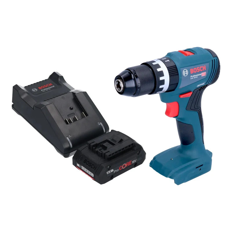 Bosch GSB 18V-45 Professional Akku Schlagbohrschrauber 18 V 45 Nm Brushless + 1x ProCORE Akku 4,0 Ah + Ladegerät