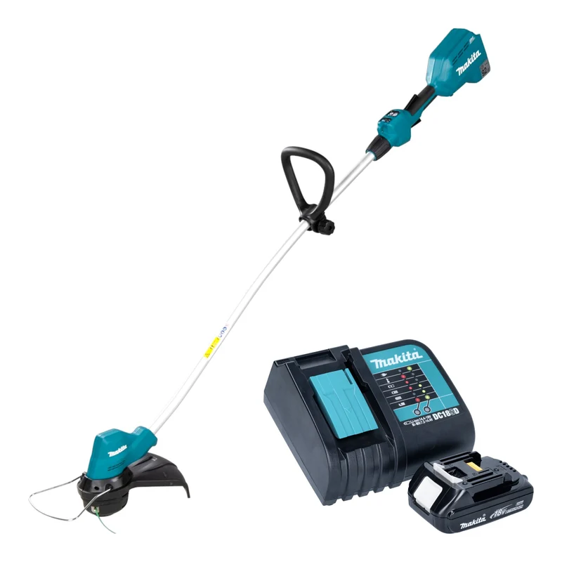 Makita DUR 189 SY Akku Rasentrimmer 18 V 300 mm Brushless + 1x Akku 1,5 Ah + Ladegerät