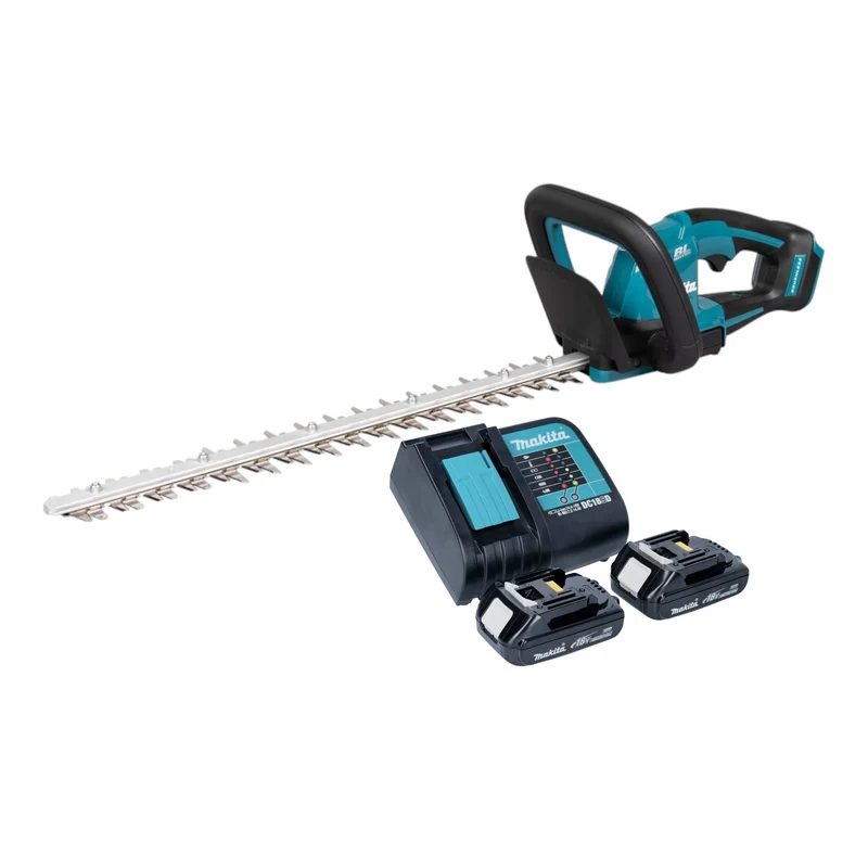 Makita DUH 506 SY2 Akku Heckenschere 18 V 50 cm Brushless + 2x Akku 1,5 Ah + Ladegerät