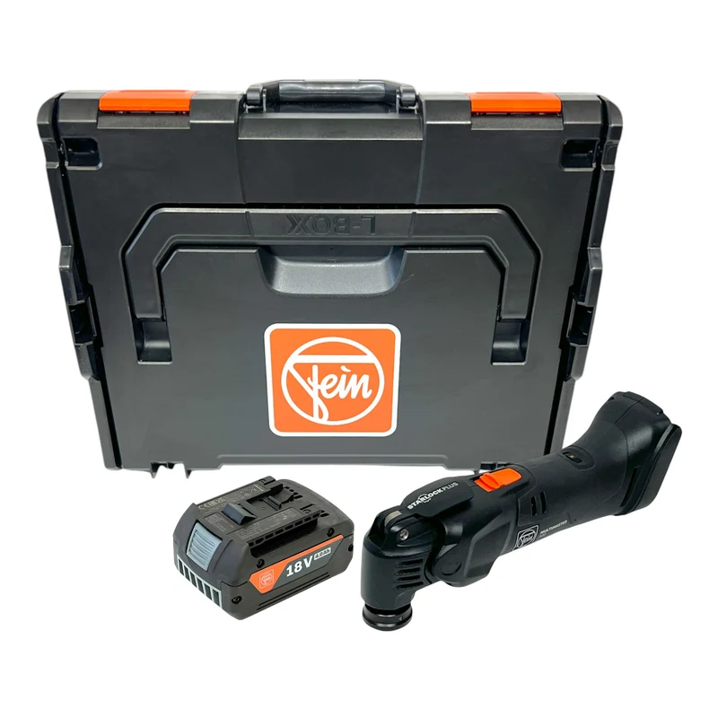 Fein Multimaster AMM 500 Plus AS Akku Multifunktionswerkzeug 18 V Starlock Plus Black Edition + 1x Akku 4,0 Ah + L-Boxx - ohne Ladegerät