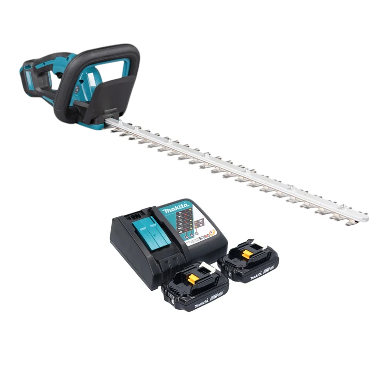 Makita DUH 606 RA2 Akku Heckenschere 18 V 600 mm Brushless + 2x Akku 2,0 Ah + Ladegerät